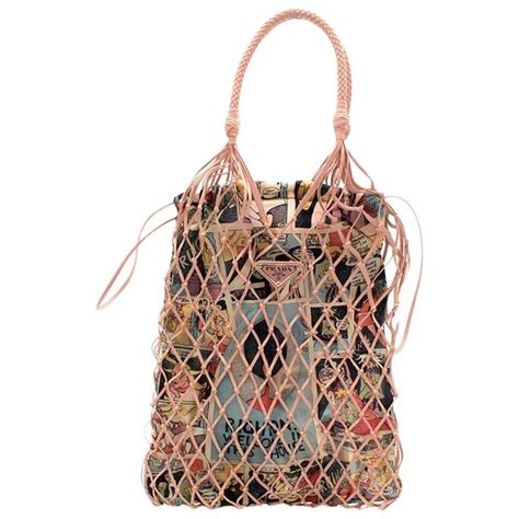 prada faux leather mesh bag|Prada mesh tote bag.